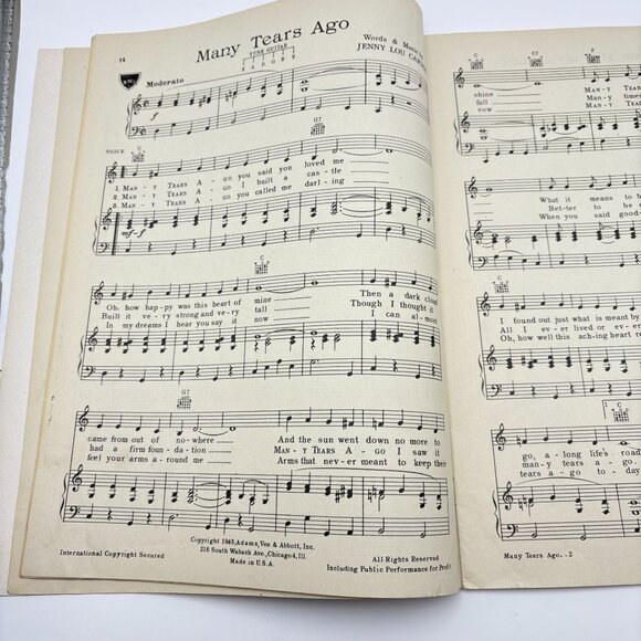 Eddy Arnolds Radio Favorites Piano Song Book Sheet Music Number A-1 Vtg Country - Picture 5 of 9